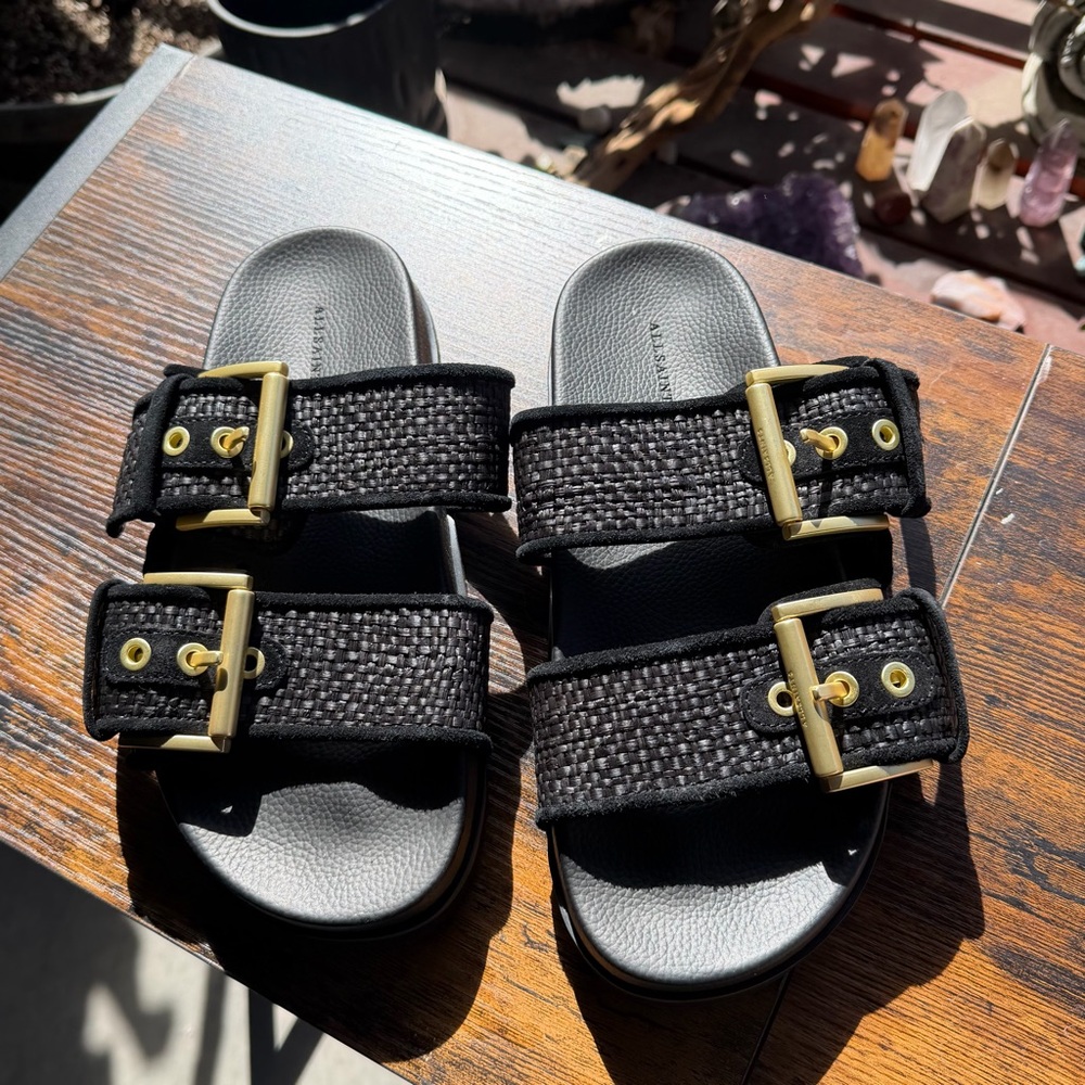 All Saints Sian Raffia Sandal - Picture 3 of 8